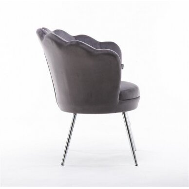 Beauty salon lounge chair REY, graphite velor 4