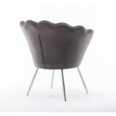 Beauty salon lounge chair REY, graphite velor 5