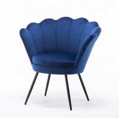 Beauty salon lounge chair REY, blue velor 1