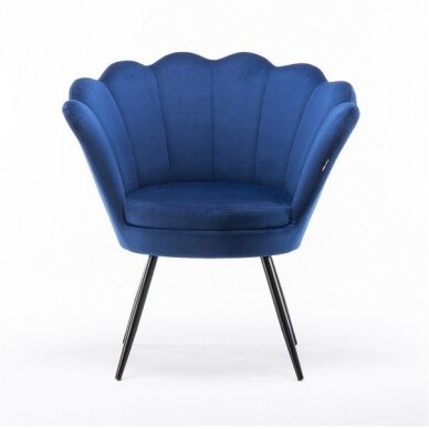 Beauty salon lounge chair REY, blue velor 2