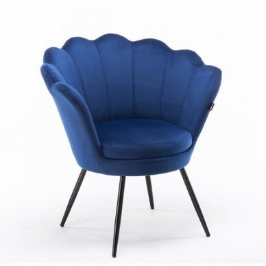Beauty salon lounge chair REY, blue velor 3