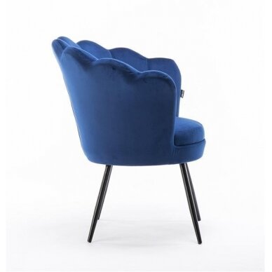 Beauty salon lounge chair REY, blue velor 4