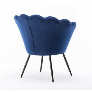 Beauty salon lounge chair REY, blue velor 5
