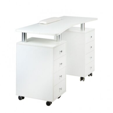 Профессиональный маникюрный стол BD-3425, белого цвета 2