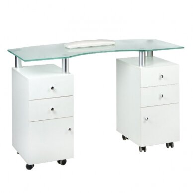 Профессиональный маникюрный стол BD-3453, белого цвета