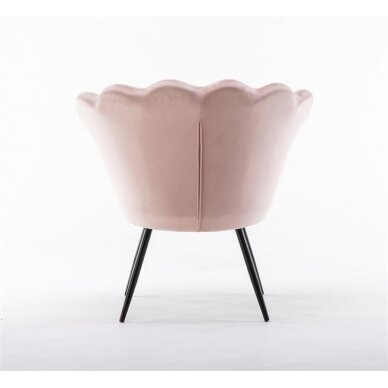 Beauty salon lounge chair REY, light pink velor 5