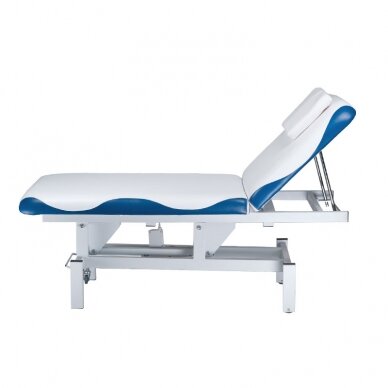 Профессиональный электрический массажный стол BD-8230, цвет бело-синий 2