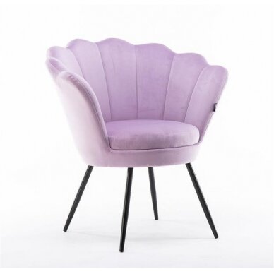 Beauty salon lounge chair REY, lilac velor