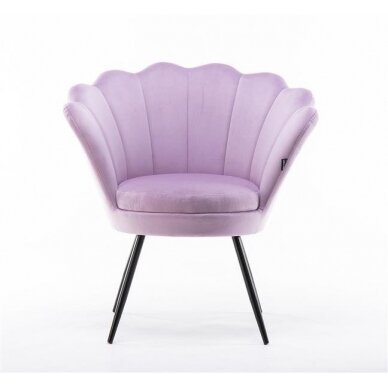Beauty salon lounge chair REY, lilac velor 1