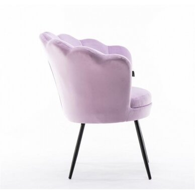 Beauty salon lounge chair REY, lilac velor 2