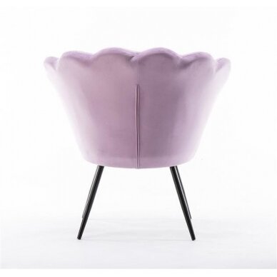 Beauty salon lounge chair REY, lilac velor 4