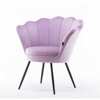 Beauty salon lounge chair REY, lilac velor 5