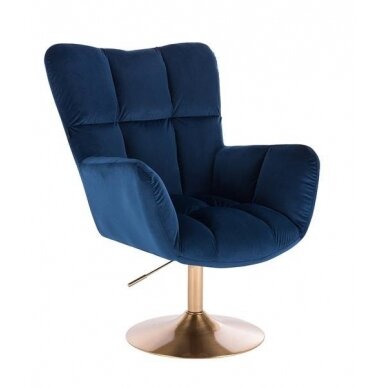 Beauty salons and beauticians stool HR650N, blue velour