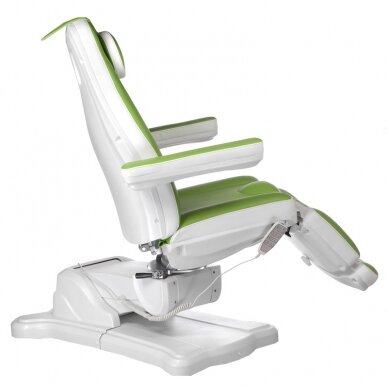 Professional electric recliner-bed for beauticians Mazaro BR-6672, 4 motors, green color 1