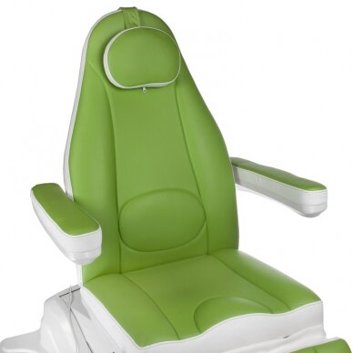 Professional electric recliner-bed for beauticians Mazaro BR-6672, 4 motors, green color 3