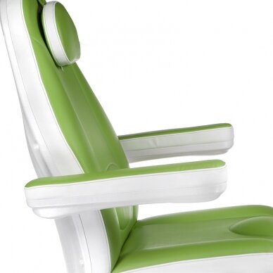 Professional electric recliner-bed for beauticians Mazaro BR-6672, 4 motors, green color 4