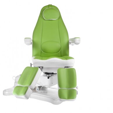 Profesionali elektrinė podologinė kėdė pedikiūro procedūroms Mazaro BR-6672A, 5 varikliai, žalios spalvos 2
