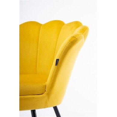 Кресло для ожидания салона красоты REY, желтый велюр 10