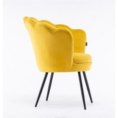 Кресло для ожидания салона красоты REY, желтый велюр 3