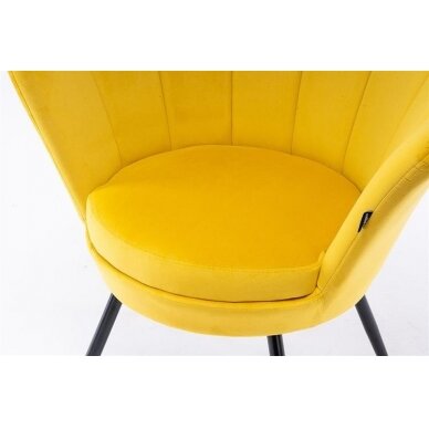 Кресло для ожидания салона красоты REY, желтый велюр 6