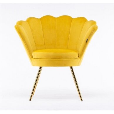 Кресло для салона красоты REY, желтый велюр 1