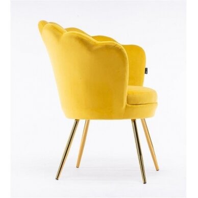 Кресло для салона красоты REY, желтый велюр 3