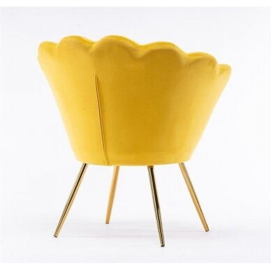 Кресло для салона красоты REY, желтый велюр 4