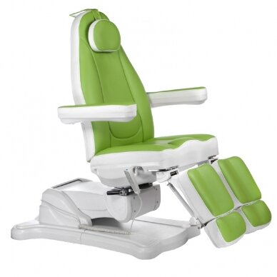 Профессиональная электрическая подологическая кушетка-кресло для процедур педикюра MAZARO BR-6672C, 3 мотора, зеленого цвета