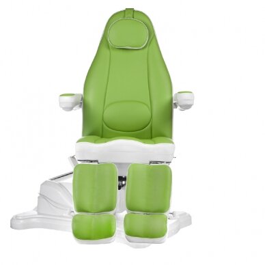 Профессиональная электрическая подологическая кушетка-кресло для процедур педикюра MAZARO BR-6672C, 3 мотора, зеленого цвета 2