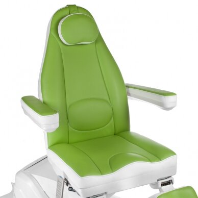 Профессиональная электрическая подологическая кушетка-кресло для процедур педикюра MAZARO BR-6672C, 3 мотора, зеленого цвета 3