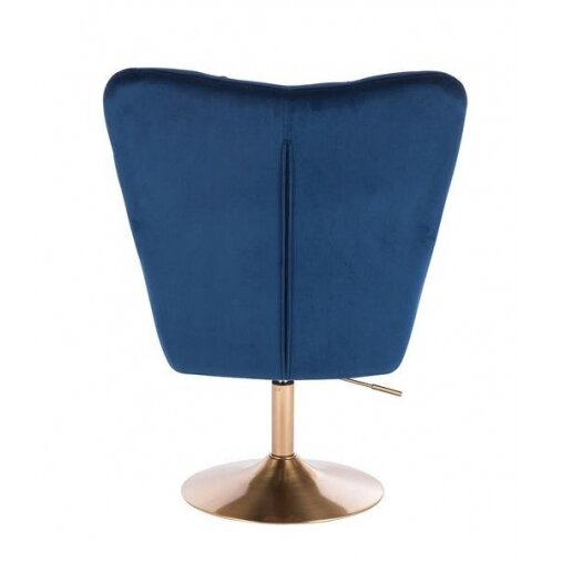 Beauty salons and beauticians stool HR650N, blue velour 3 Beauty salons and beauticians stool HR650N, blue velour 3