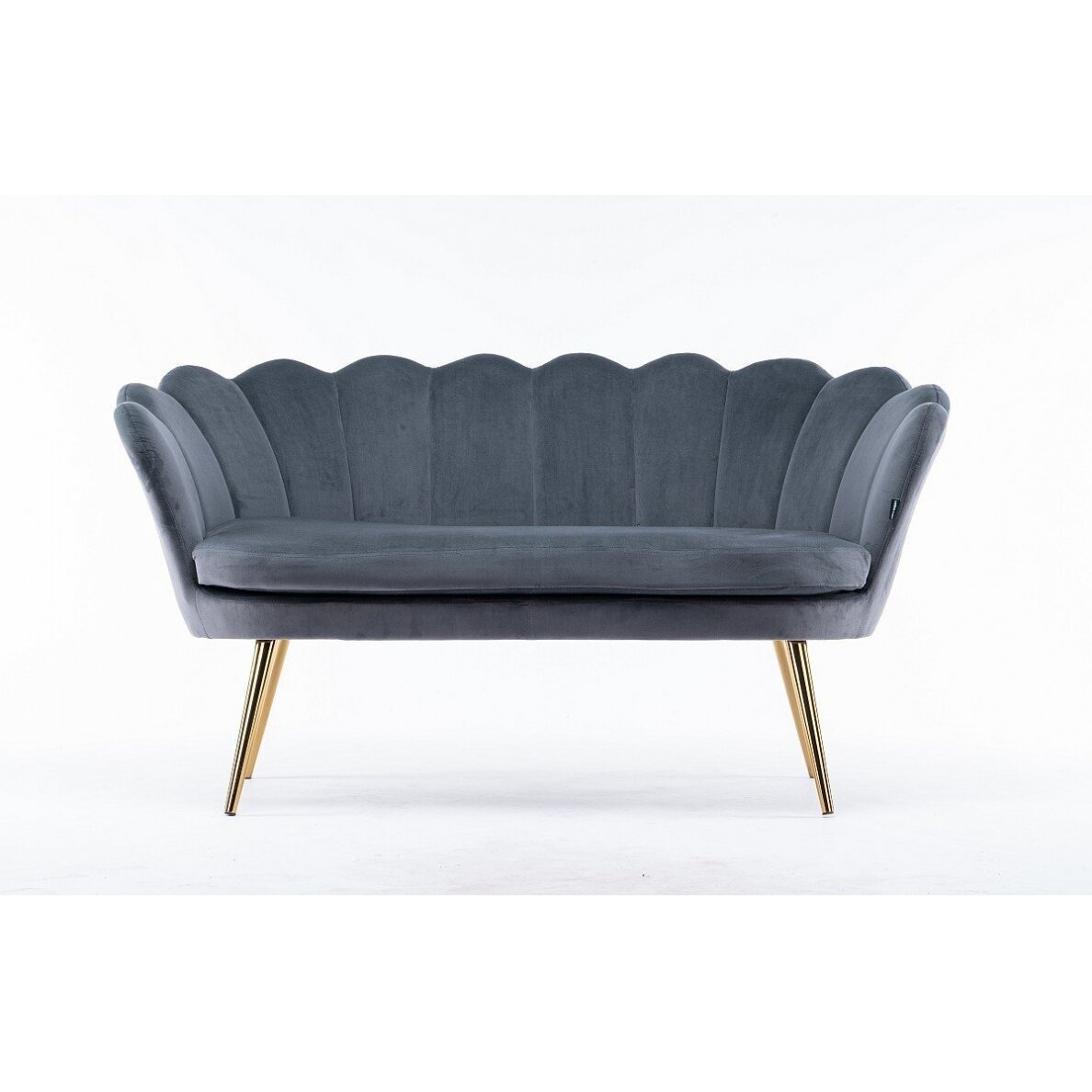 Grožio salono laukiamojo sofa REY, pilkas veliūras 2