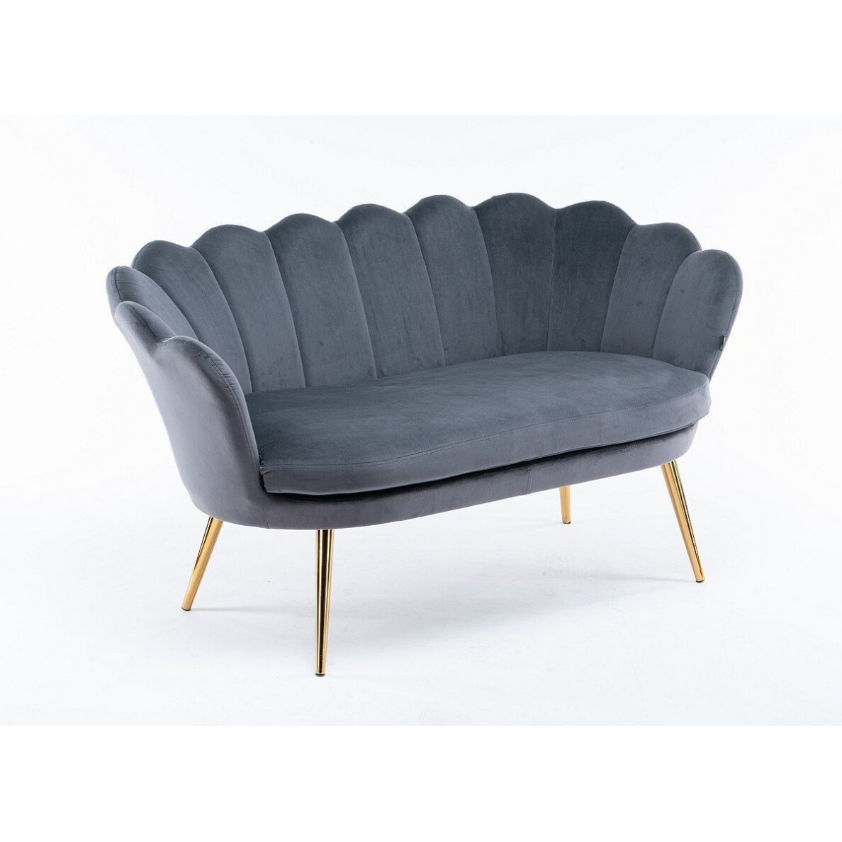 Grožio salono laukiamojo sofa REY, pilkas veliūras 1