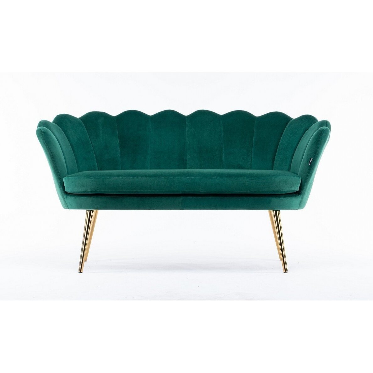 Beauty salon waiting sofa REY, green velor 2 Beauty salon waiting sofa REY, green velor 2
