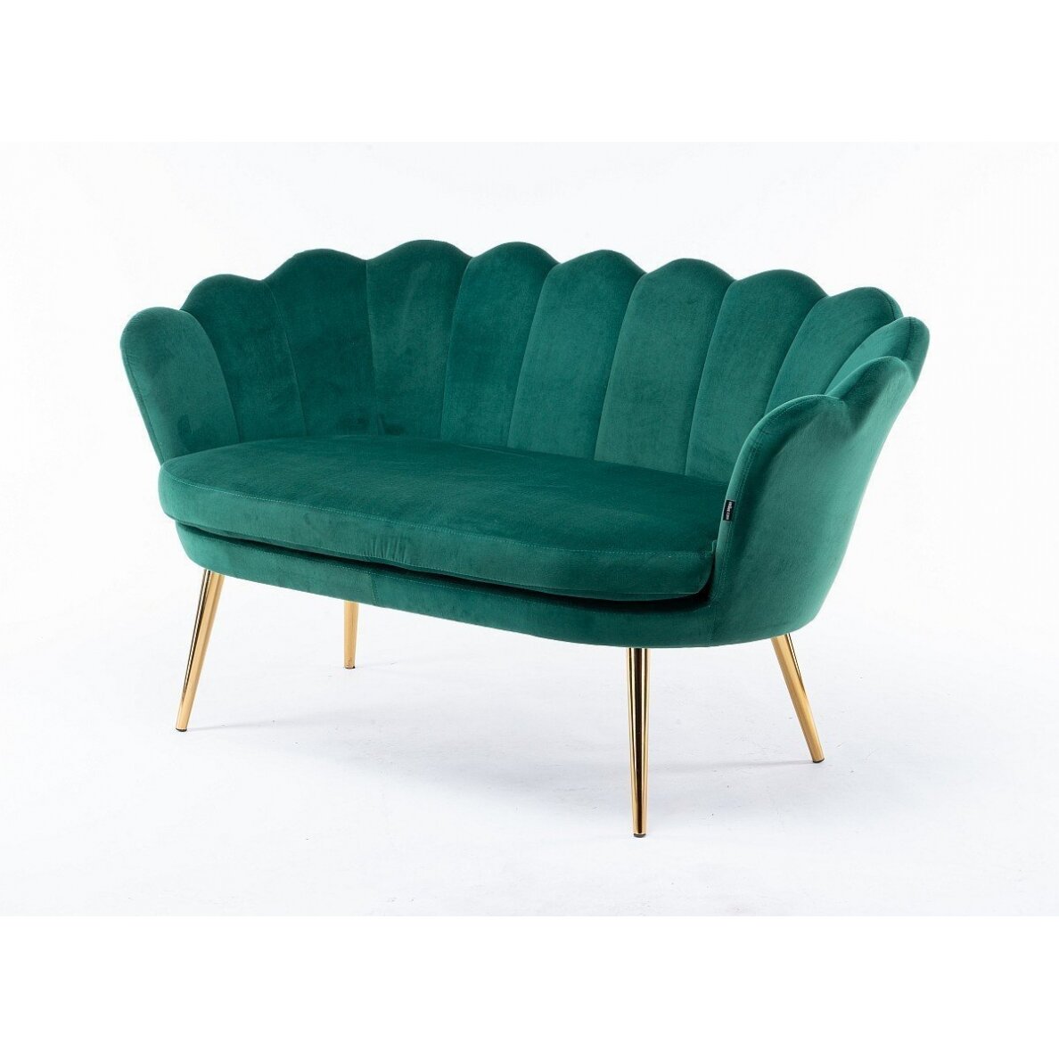 Beauty salon waiting sofa REY, green velor 3