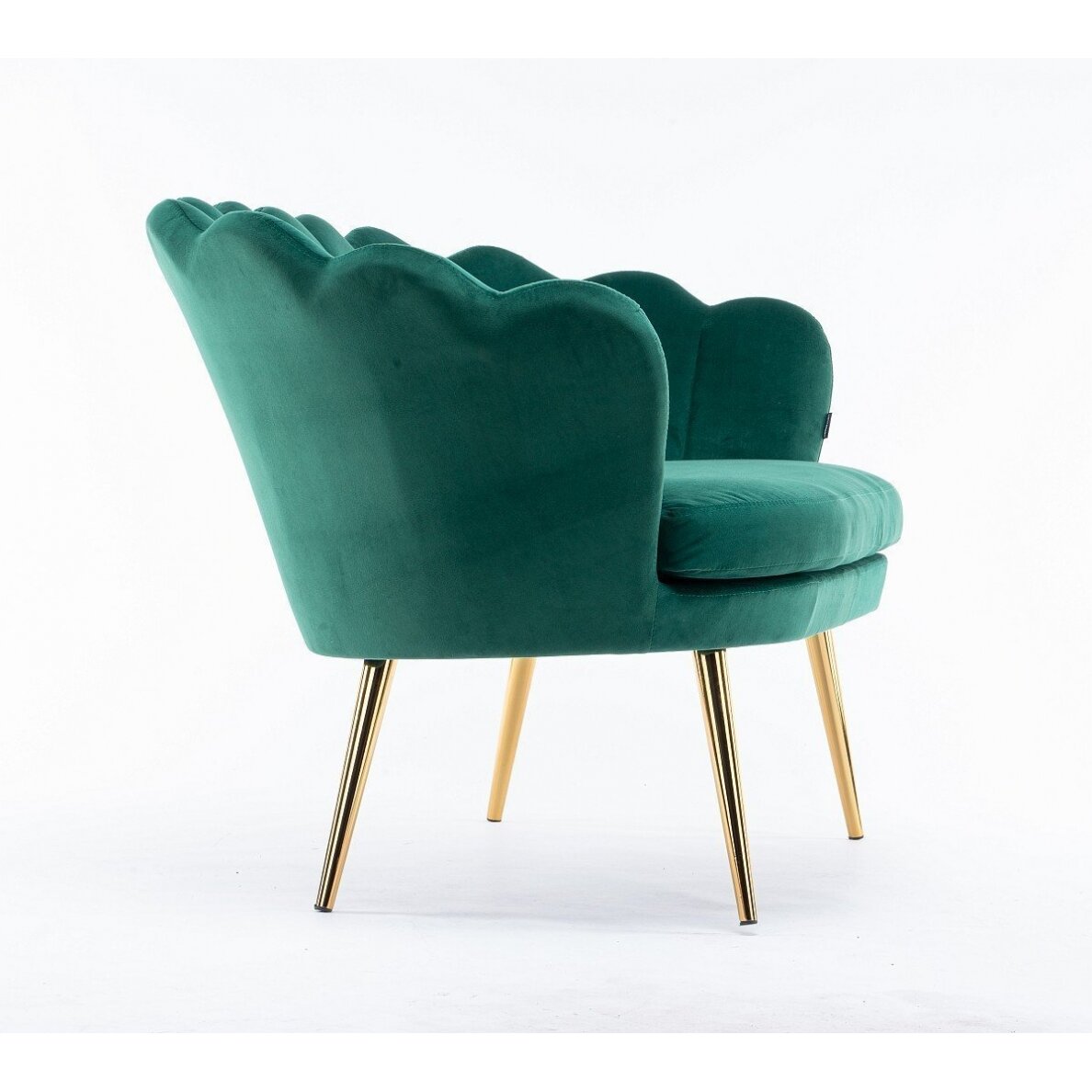 Beauty salon waiting sofa REY, green velor 5 Beauty salon waiting sofa REY, green velor 5