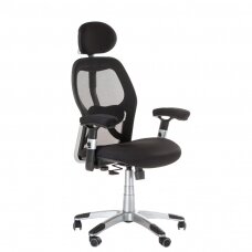 Registratūros, biuro kėdė CorpoComfort BX-4144, juodos spalvos