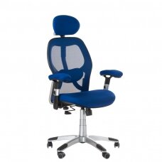 Registratūros, biuro kėdė CorpoComfort BX-4144, mėlynos spalvos