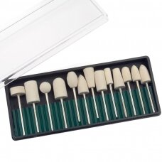 Set of nail plate grinding tips for manicure, 12 pcs.