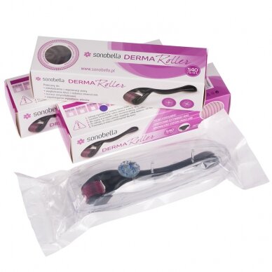 DERMA ROLLER for mesotherapy (2,5 mm) 540 steel needles SONOBELLA