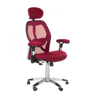 Reception, office chair CorpoComfort BX-4144, red color