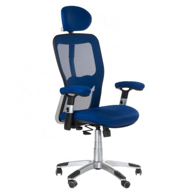Reception, office chair CorpoComfort BX-4147, blue color