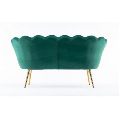 Beauty salon waiting sofa REY, green velor 6 Beauty salon waiting sofa REY, green velor 6