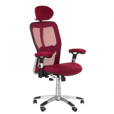 Registratūros, biuro kėdė CorpoComfort BX-414, raudonos spalvos