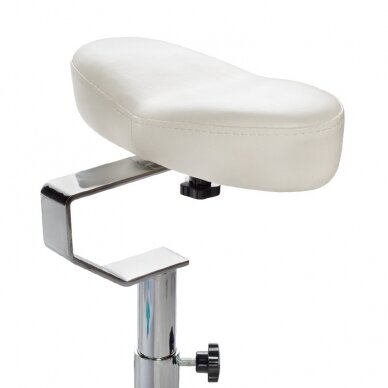 Professional hydraulic pedicure chair with footrest and massage tub BR-2308, white color 3