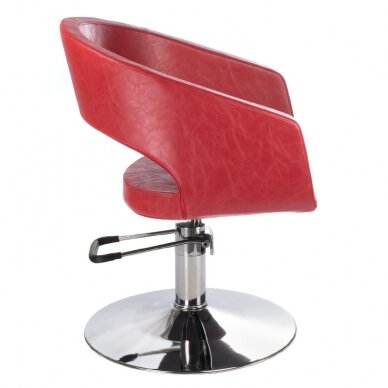 Профессиональное парикмахерское кресло BH-8821, красного цвета 2