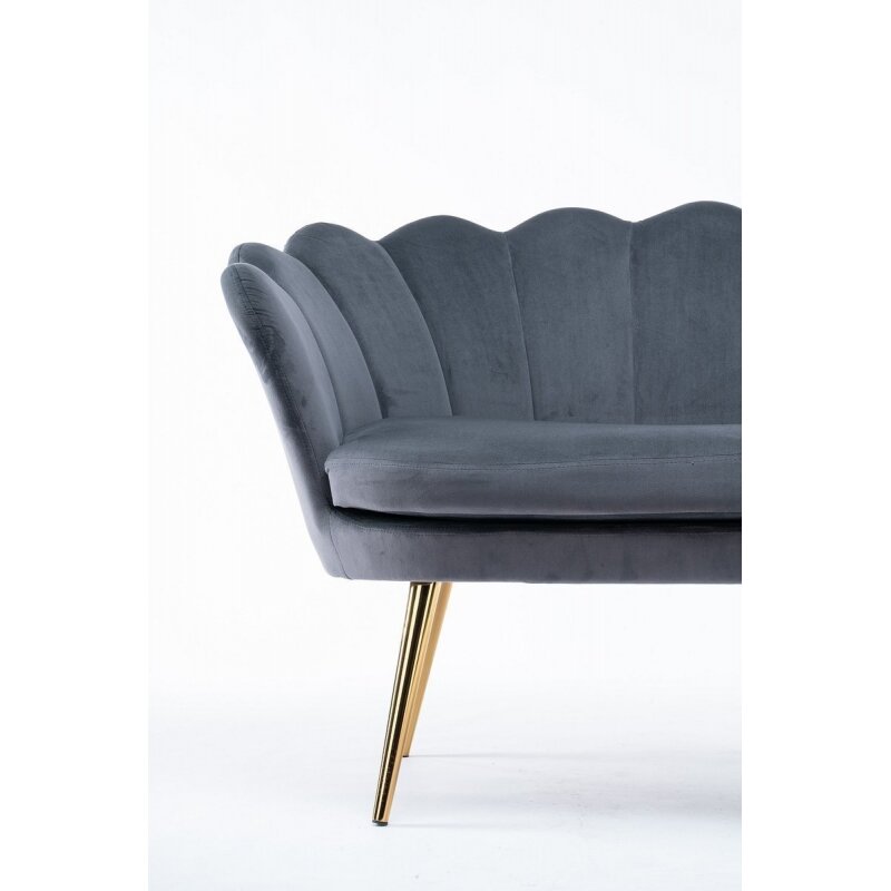 Grožio salono laukiamojo sofa REY, pilkas veliūras 4
