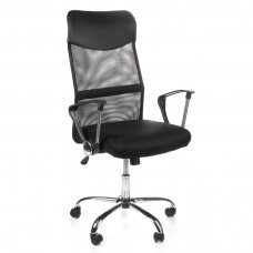 Reception, office chair CorpoComfort BX-7773, black color