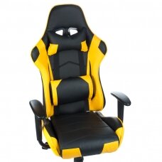 Biuro ir kompiuterinių žaidimų kėdė RACER CorpoComfort BX-3700, juodai - geltonos spalvos