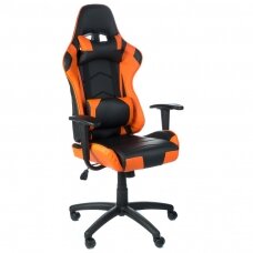 Office and computer gaming chair RACER CorpoComfort BX-3700, black - orange color